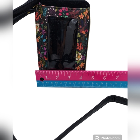 Buxton Everywhere Crossbody Floral Cell Phone/Wallet - Picture 5 of 10
